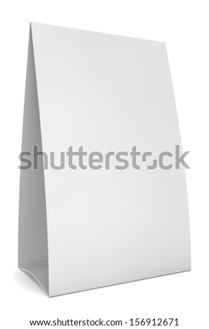 Table card. 3d illustration on white background 