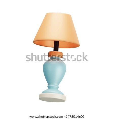 table lamp 3D illustration. single desk lamp