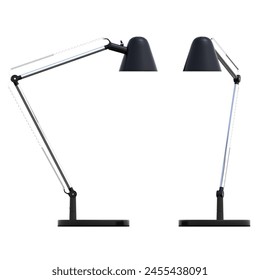 table lamp isolated on white background, room lamp, 3D illustration, cg render
