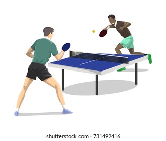 Table Tennis Silhouettes Vector Stock Vector (Royalty Free) 15148507