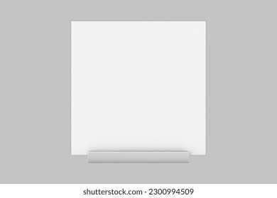 Table top banner, menu, promotion, discount, QR code.Table tent on a grey background. 3D Promotional Table Tent Mockup Template. Cards to advertise your business or promote special sales. 3d rendering - Powered by Shutterstock