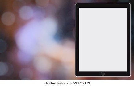 the Tablet with bokeh