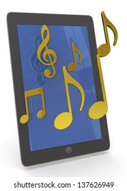 TABLET AND MUSIC - 3D