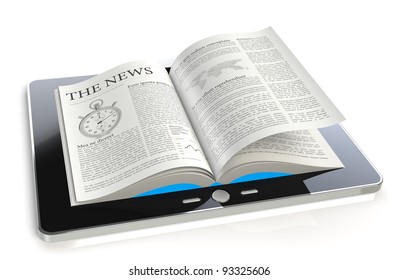 Tablet Pad News. A tablet pad computer with a The News.