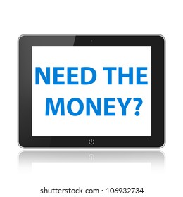 Tablet pc isolated on white background
