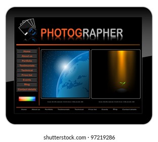 Tablet PC isolated on white background.