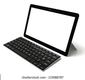 Tablet PC With Keyboard, And Empty Screen