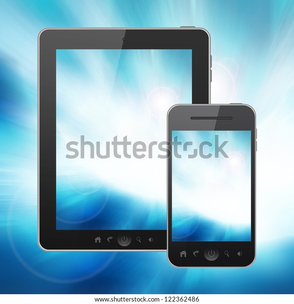 Tablet pc and mobile\
phone