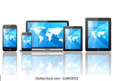 Tablet Pc, Mobile Phone And Different Digital Devices