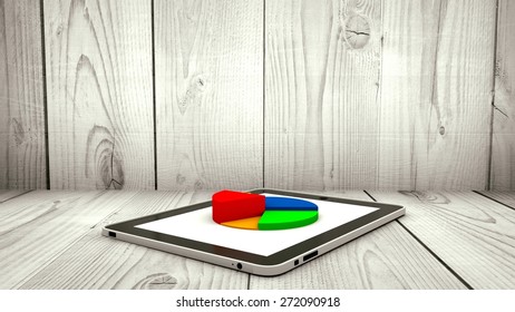 tablet PC on white background