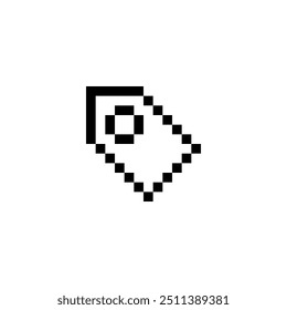 tag pixel art icon design isolated on white background - Powered by Shutterstock