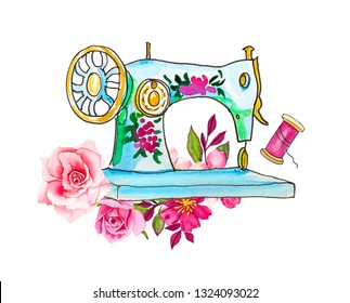990 Floral Sewing Machine Images, Stock Photos & Vectors | Shutterstock