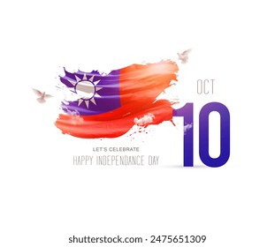 Taiwan Independence day creative art - Powered by Shutterstock