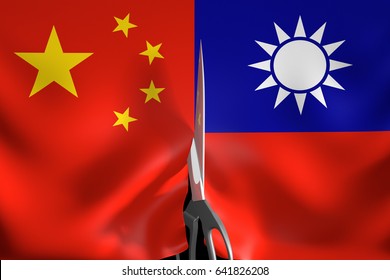 Taiwan Independence And Secession From One China Policy Concept, 3D Rendering