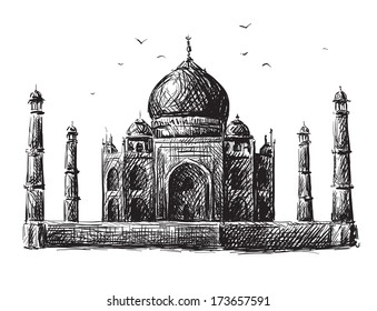 Taj Mahal Drawing