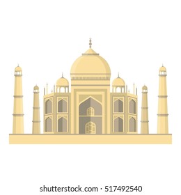 Taj Mahal Mausoleum Agra India Flat Stock Vector (Royalty Free ...