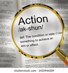 take action meaning synonym