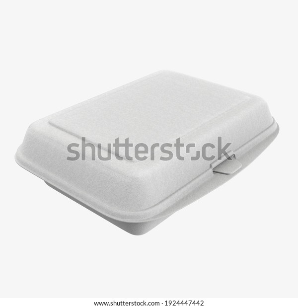 Takeaway Polystyrene Lunch Box 3d Rendering Stock Illustration ...