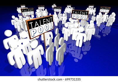 Talent Pool Job Candidates Skills Experience People 3d Illustration