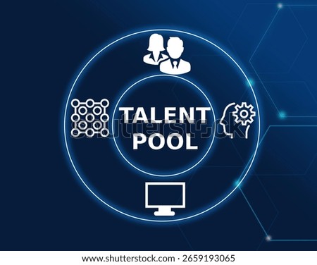 talent pool tech concept.A pool of potential candidates or employees who have the skills and qualifications needed for future roles or positions within an organization.