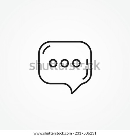 Talk bubble speech line icon. speech bubble outline icon