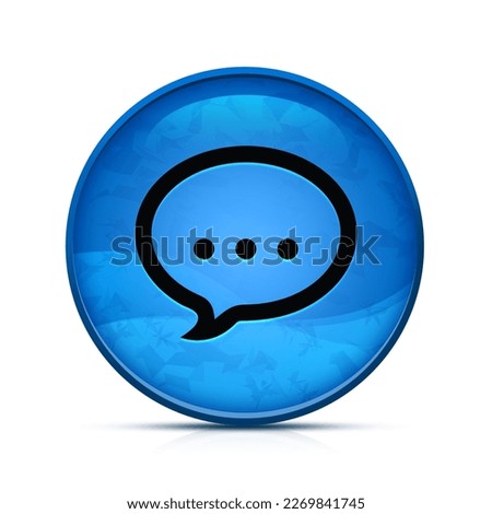 Talk icon on classy splash blue round button
