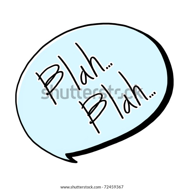 Talking Bubble Blah Blah Blah Bubble Stock Illustration 72459367 ...