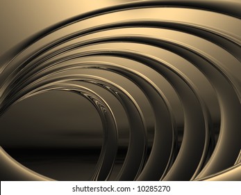 Tan Metal Spiral Rings