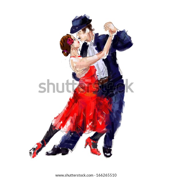 tango dancers\
digital painting/tango\
dancers