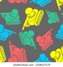 Tank Pattern Seamless War Machine Background Stock Illustration ...
