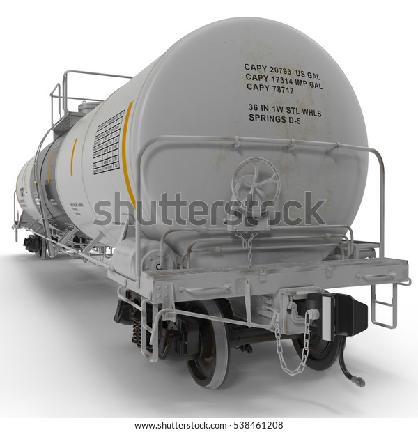 Tank Train Car on\
white. 3D\
illustration