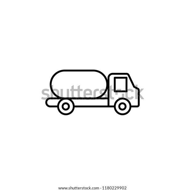 Tank wagon icon. Element of global\
logistics icon for mobile concept and web apps. Thin line Tank\
wagon icon can be used for web and mobile on white\
background
