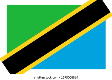 Tanzania flag official proportions flat