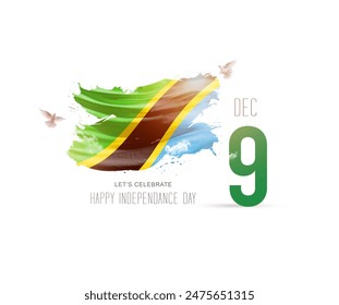 Tanzania Independence day creative art - Powered by Shutterstock