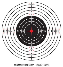 Blank Gun Target Paper Shooting Target Stock Vector (Royalty Free ...