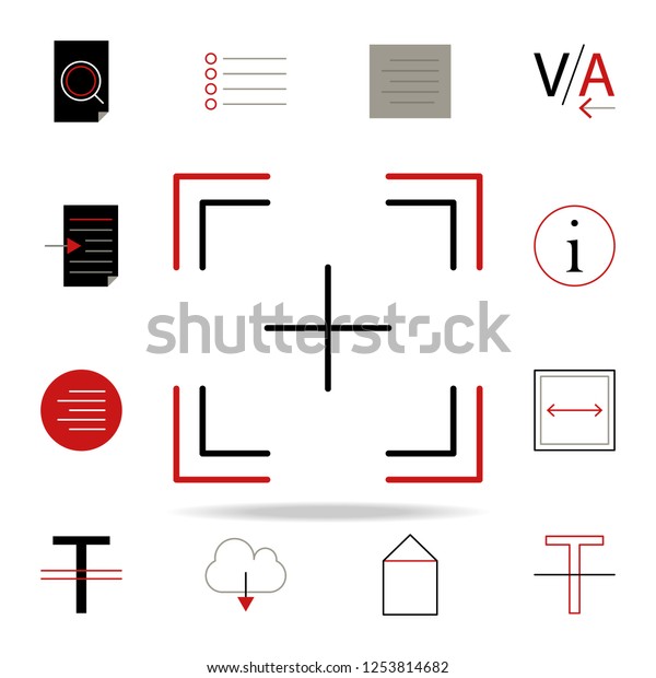 Target Add Icon Text Editor Icons: ภาพประกอบสต็อก 1253814682 | Shutterstock