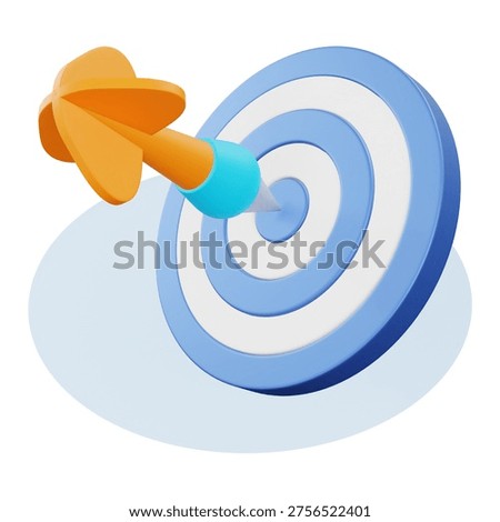 Target Aim 3d rendering icon.
