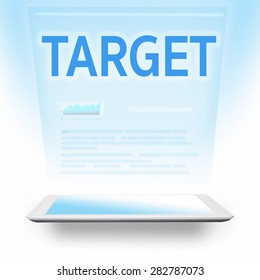 target and blue screen