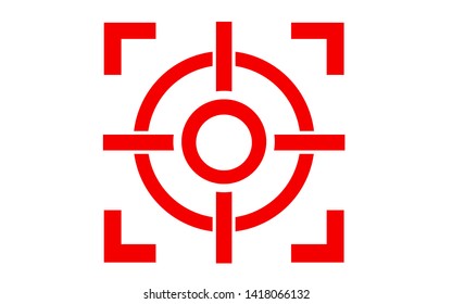 Target icon in modern design style, 3D rendering 