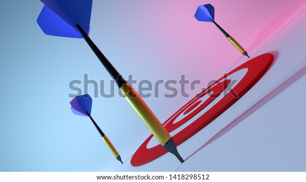 Target shot\
opportunity dartboard performance how accurate can it be win looser\
miss fail flunk throw loss failure score on white background\
competition archery isolated 3d\
illustration