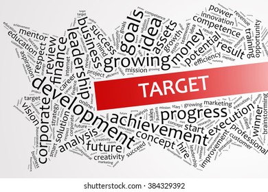 TARGET word on word cloud concept