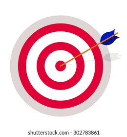 Targeting Achievement Target Hit By Arrow Stock Illustration 302783861 ...