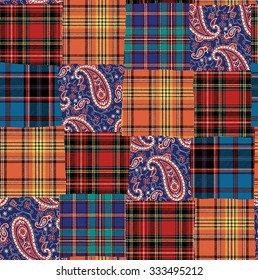 Tartan check patchwork