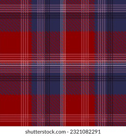 Tartan seamless pattern, blue and red can be used in the design of fashion clothes. Bedding, curtains, tablecloths