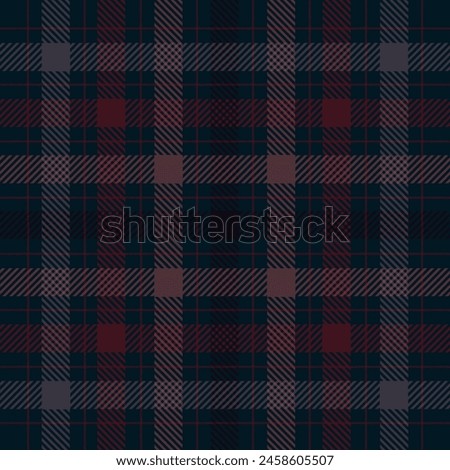 Tartan seamless pattern, red and dark blue, can be used in fashion design. Bedding, curtains, tablecloths