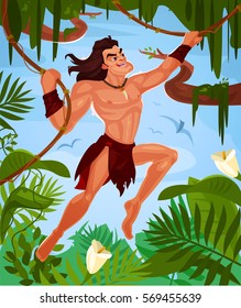  Tarzan Swinging On Vines