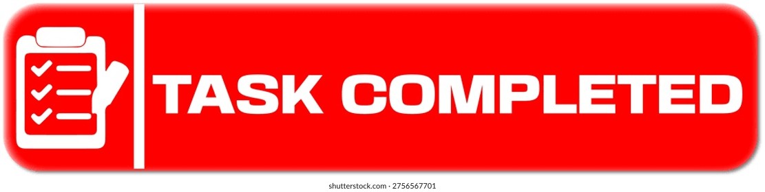 Task Completed Rubber Stamp Seal Badge Vector Illustration