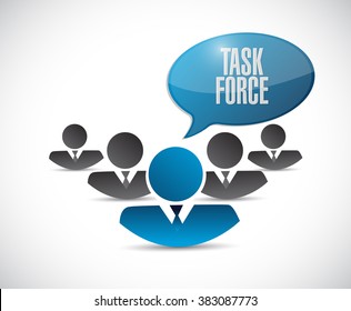 Task Force Team Sign Concept Illustration Design Graphic