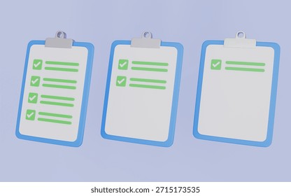 Task management check list, project plan, efficient work, fast progress concept
