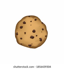 tasty cookie on white background